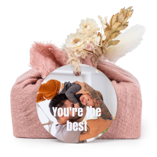 Sæber i lyserøde stofindpakninger med rundt mærke (sæt á 6)