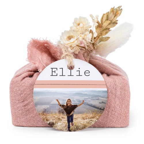 Lot de 6 savons avec emballage en coton rose et étiquettes rondes