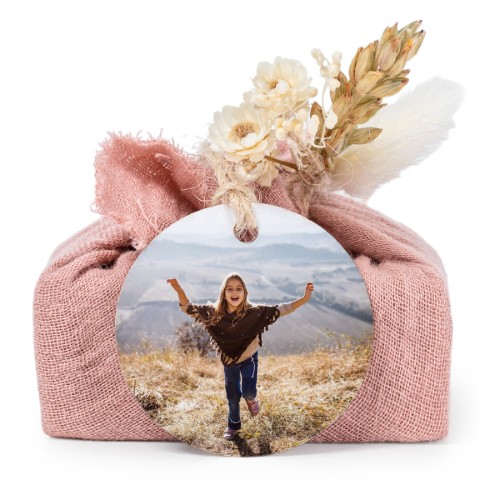 Lot de 6 savons avec emballage en coton rose et étiquettes rondes