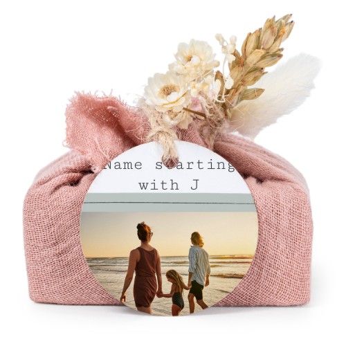 Lot de 6 savons avec emballage en coton rose et étiquettes rondes