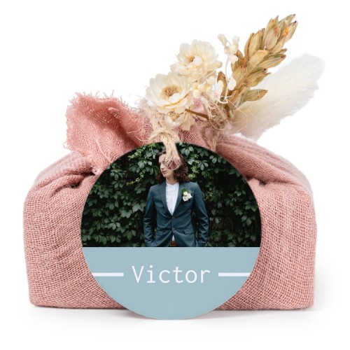 Lot de 6 savons avec emballage en coton rose et étiquettes rondes Lot de 6 savons avec emballage en coton rose et étiquettes rondes