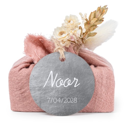 Pink cotton wrapped soaps with round label (6 pcs)