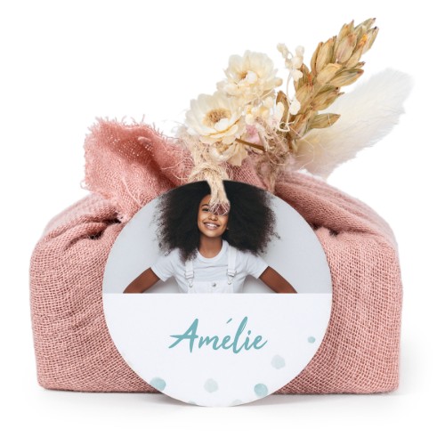 Saippuat rosa kangaskääreessä, pyöreä etiketti (6 kpl)