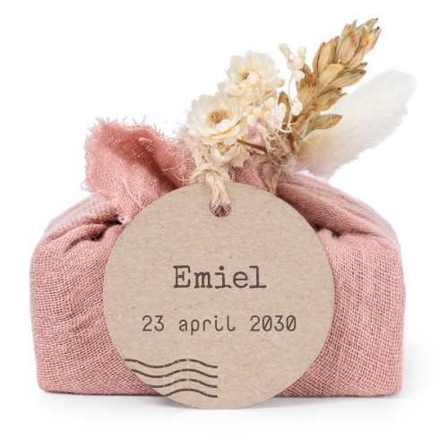 Lot de 6 savons avec emballage en coton rose et étiquettes rondes Lot de 6 savons avec emballage en coton rose et étiquettes rondes