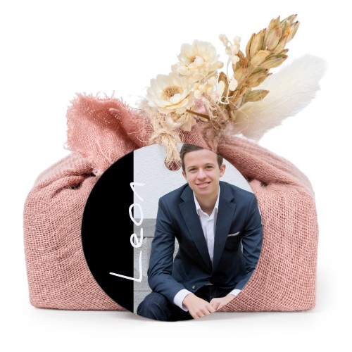 Såper i rosa stoffinnpakninger med rundt merke (sett à 6)