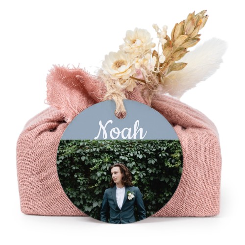 Lot de 6 savons avec emballage en coton rose et étiquettes rondes