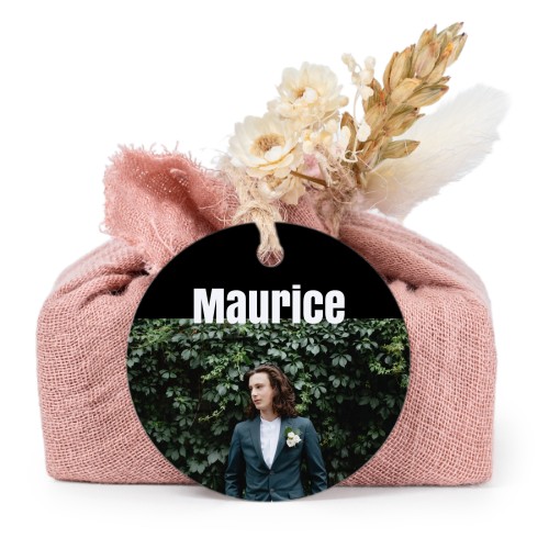 Lot de 6 savons avec emballage en coton rose et étiquettes rondes