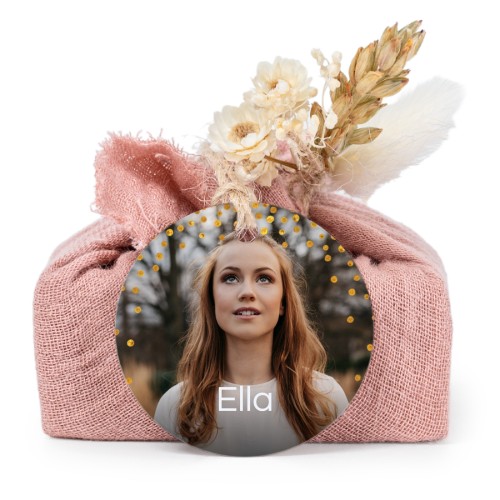 Lot de 6 savons avec emballage en coton rose et étiquettes rondes Lot de 6 savons avec emballage en coton rose et étiquettes rondes