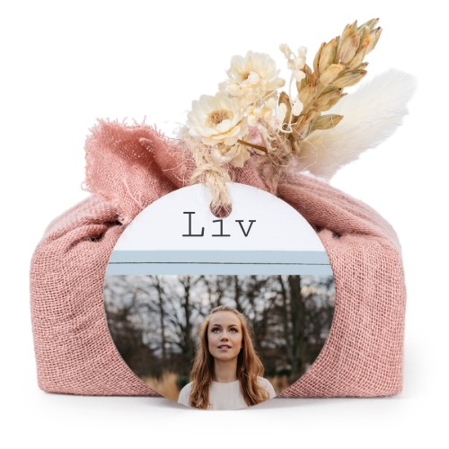 Tvålar i rosa tygförpackningar med rund etikett (6 st)