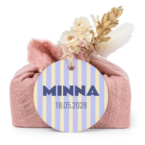 Saippuat rosa kangaskääreessä, pyöreä etiketti (6 kpl)