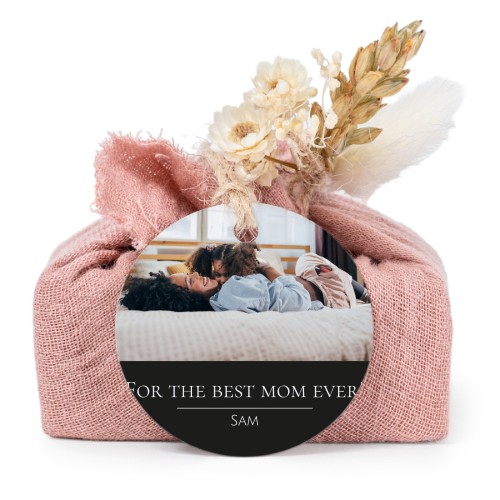 Sæber i lyserøde stofindpakninger med rundt mærke (sæt á 6)