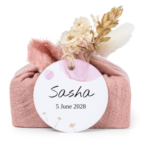 Seifen in rosa Tetra Pak mit rundem Etikett (6er-Set)