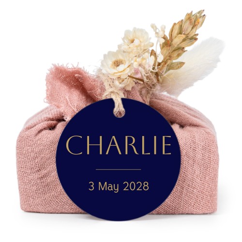 Lot de 6 savons avec emballage en coton rose et étiquettes rondes