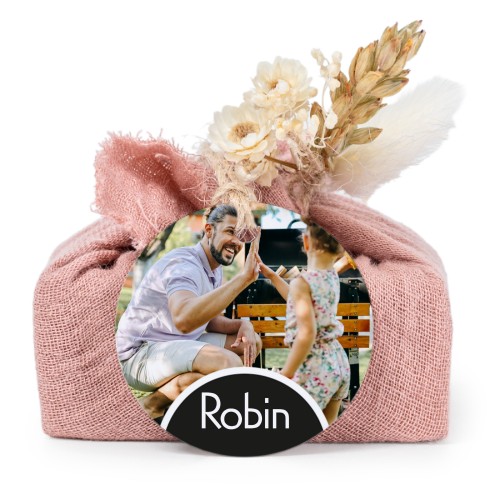 Saippuat rosa kangaskääreessä, pyöreä etiketti (6 kpl)