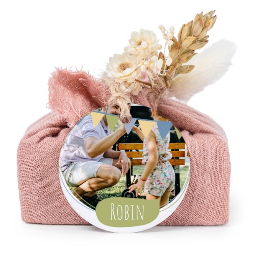 Saippuat rosa kangaskääreessä, pyöreä etiketti (6 kpl)