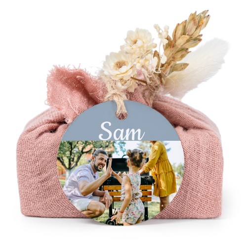 Lot de 6 savons avec emballage en coton rose et étiquettes rondes