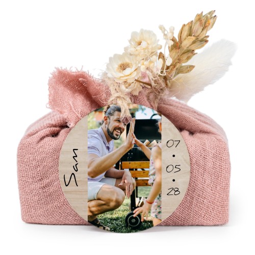 Saippuat rosa kangaskääreessä, pyöreä etiketti (6 kpl)