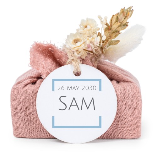 Saippuat rosa kangaskääreessä, pyöreä etiketti (6 kpl)