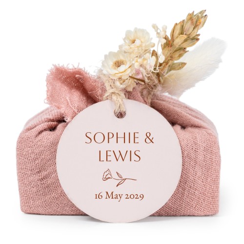 Pink cotton wrapped soaps with round label (6 pcs) Pink cotton wrapped soaps with round label (6 pcs)