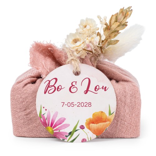 Seifen in rosa Tetra Pak mit rundem Etikett (6er-Set)