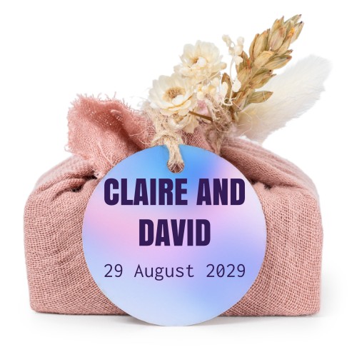 Seifen in rosa Tetra Pak mit rundem Etikett (6er-Set)