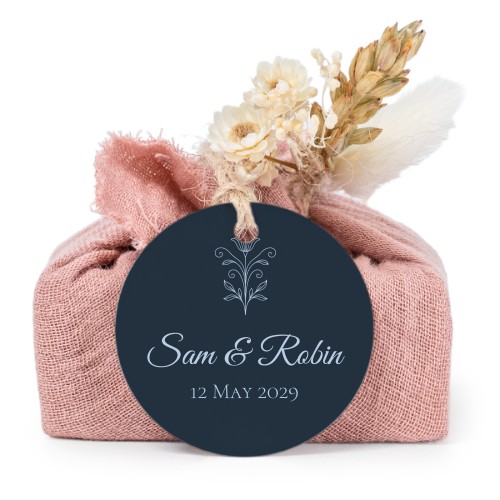 Lot de 6 savons avec emballage en coton rose et étiquettes rondes Lot de 6 savons avec emballage en coton rose et étiquettes rondes