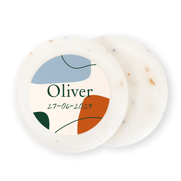 Round Bar of Soap with Sticker (set of 12)