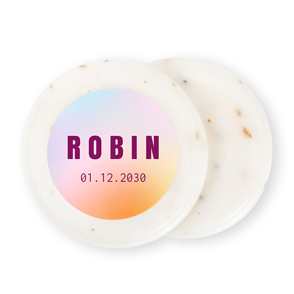 Round Bar of Soap with Sticker (set of 12)