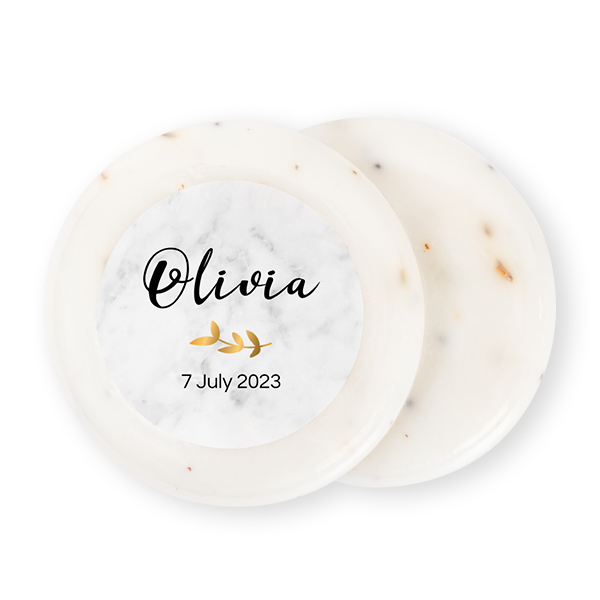 Round Bar of Soap with Sticker (set of 12)
