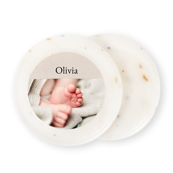 Round Bar of Soap with Sticker (set of 12) Round Bar of Soap with Sticker (set of 12)