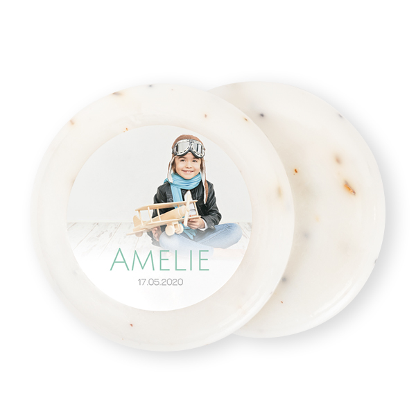 Round Bar of Soap with Sticker (set of 12)