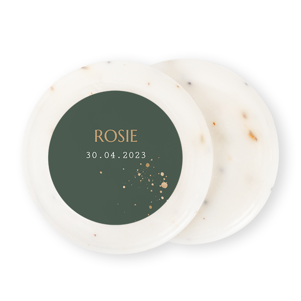 Round Bar of Soap with Sticker (set of 12) Round Bar of Soap with Sticker (set of 12)