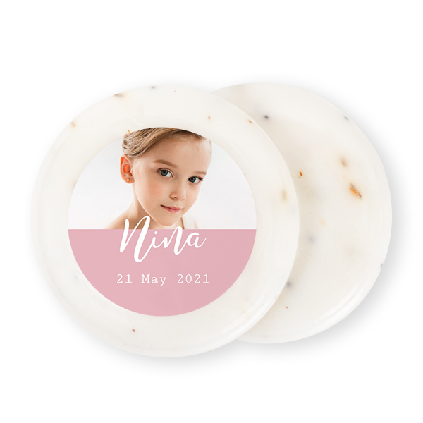 Round Bar of Soap with Sticker (set of 12)