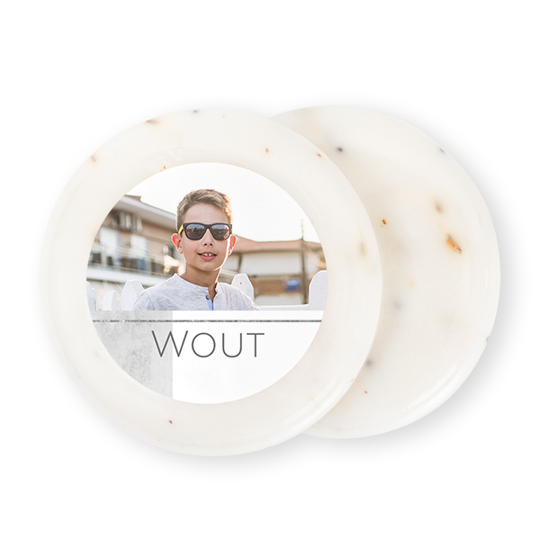 Round Bar of Soap with Sticker (set of 12)