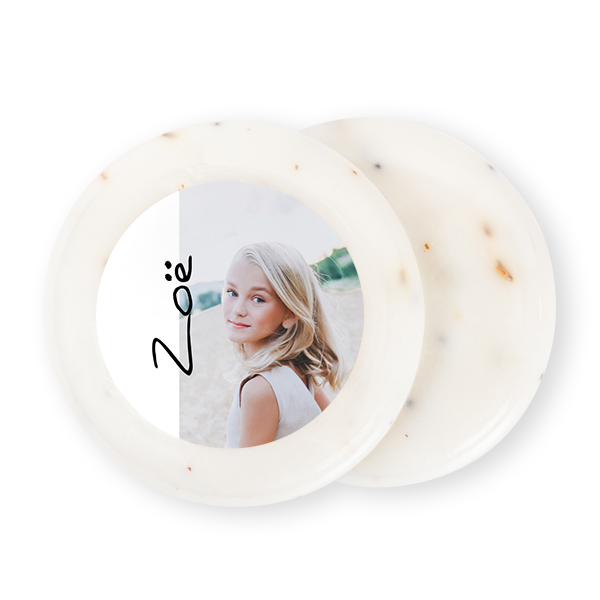 Seifenstücke Geschenkset mit Fotoaufklebern (12er Set)