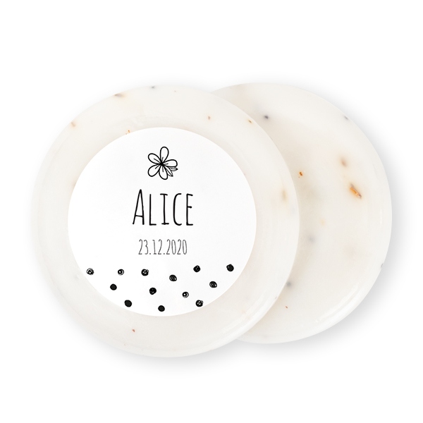 Round Bar of Soap with Sticker (set of 12)