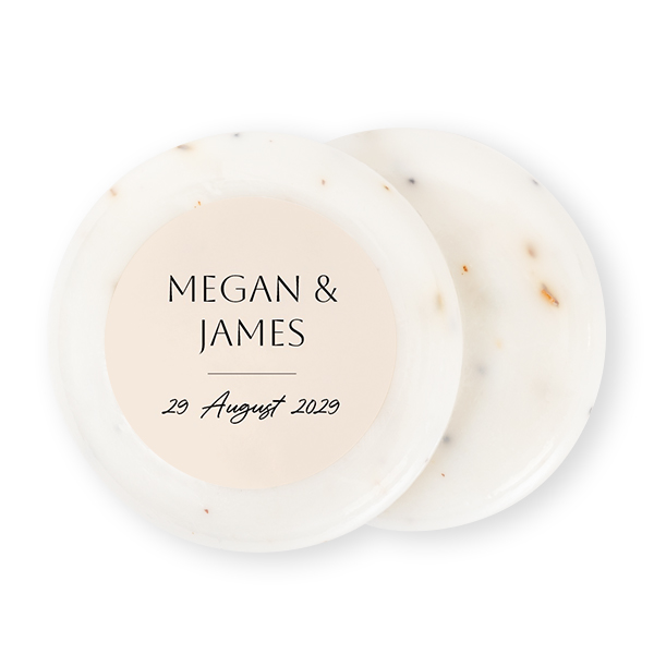 Round Bar of Soap with Sticker (set of 12)