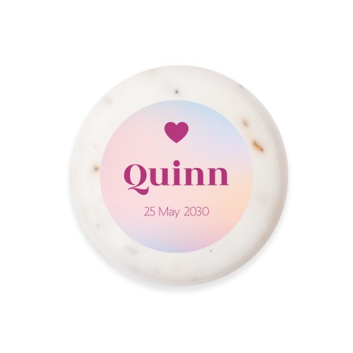 Colour Block Heart - Text Only