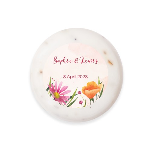 Round Bar of Soap with Sticker (set of 6)