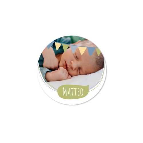 Autocollants pour fête ronds petit format (lot de 48)