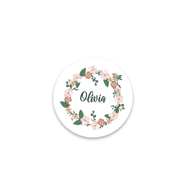 Flower Wreath Birds - Text Only Flower Wreath Birds - Text Only