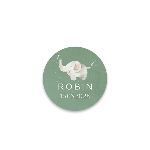 Stickers voor bedankjes rond klein (set van 48)