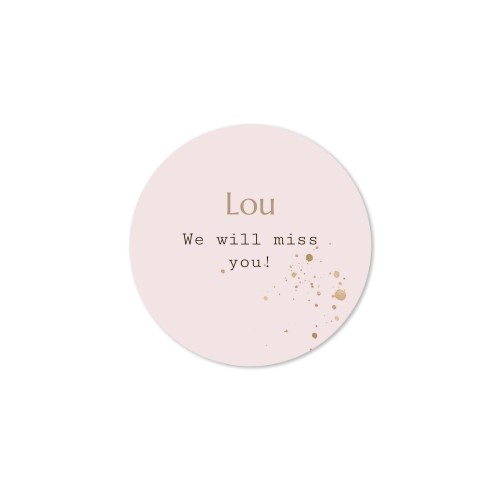 Stickers voor bedankjes rond klein (set van 48)