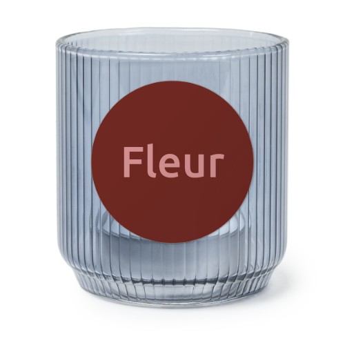 Windlichter blau mit Aufkleber Rund - 6 Stk. 