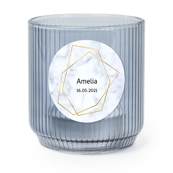 Marble Gold Geo - Text Only