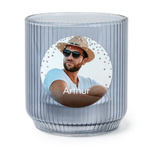 KynttilĂ€lyhty sinisestĂ€ lasista pyöreillĂ€ tarroilla â 6 kpl KynttilĂ€lyhty sinisestĂ€ lasista pyöreillĂ€ tarroilla â 6 kpl