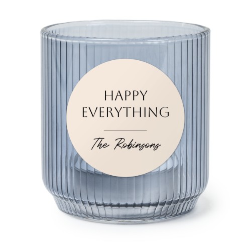 Windlichter blau mit Aufkleber Rund - 6 Stk. Windlichter blau mit Aufkleber Rund - 6 Stk.