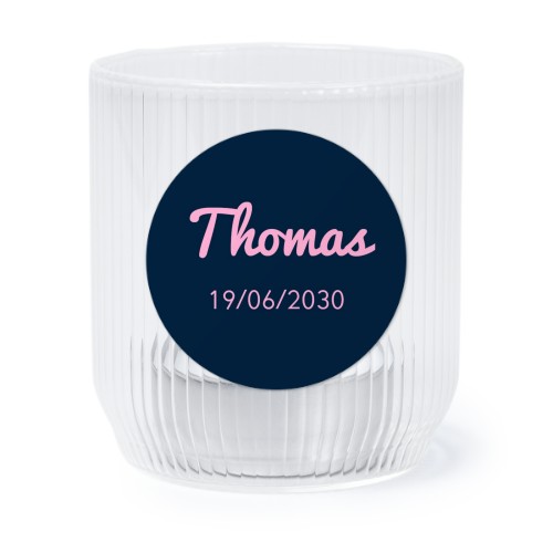 Windlichter transparent mit Aufkleber Runde - 6 Stk. 