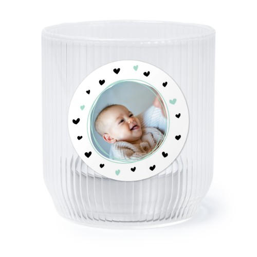 Kynttilälyhty lasista pyöreillä tarroilla – 6 kpl