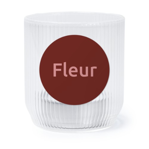 Personalised Clear Glass Tealight Holder with Round Stickers – Set of 6